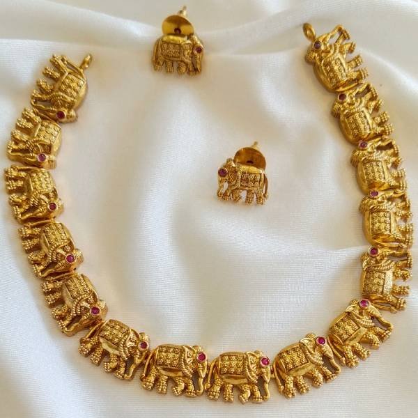 copper-gold-neck-elephant-design-with-earrings