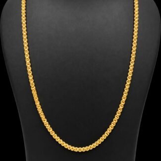 Gold plated Kodi chain 28 inch on black display bust