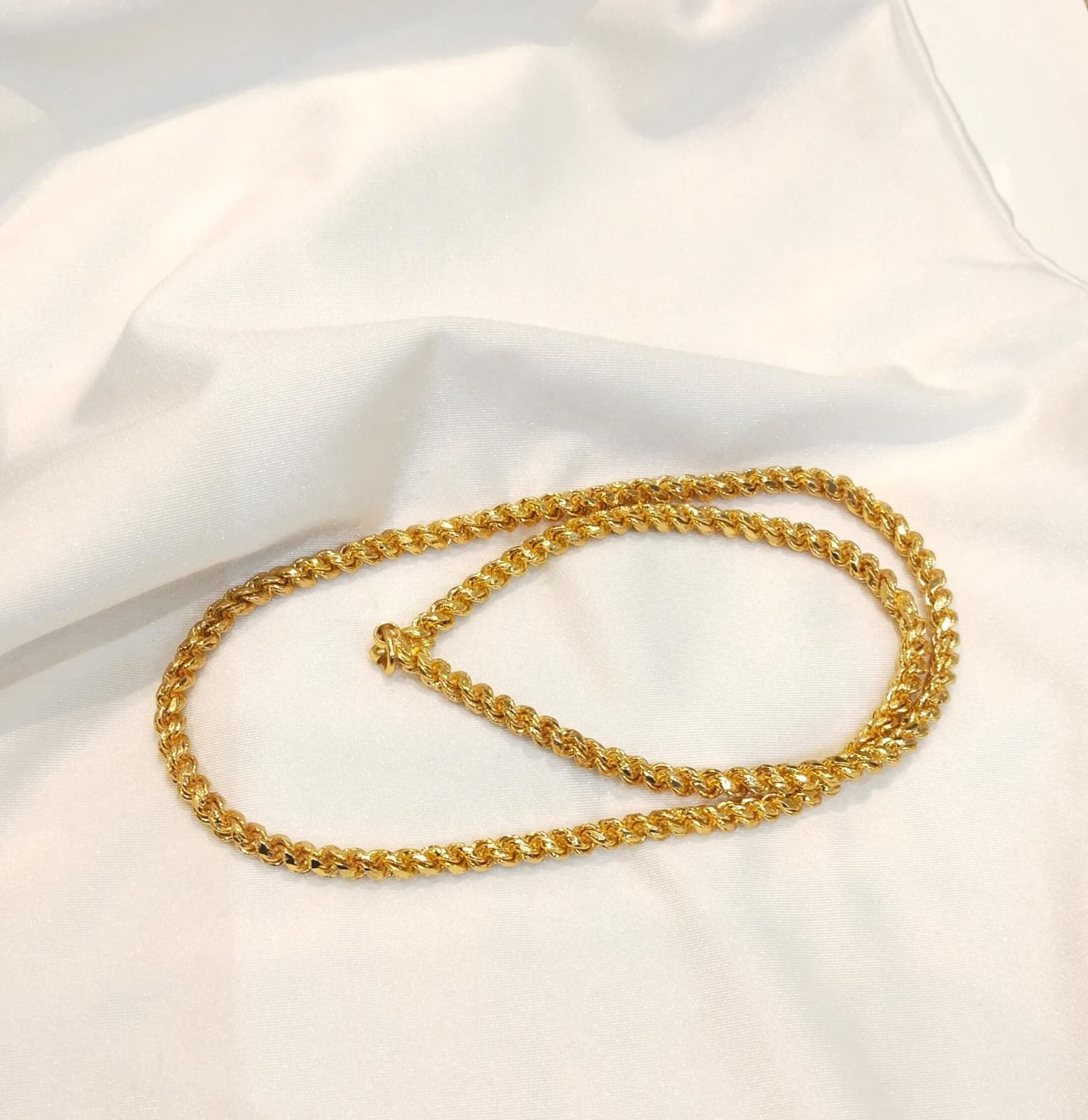 Heartin Chain gold twisted rope chain